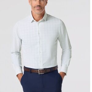 Mizzen+Main Leeward Dress Shirt Long Sleeve Large Trim Fit